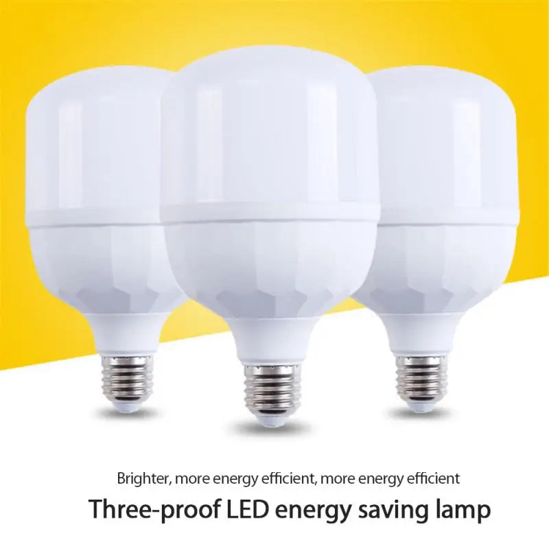 घरायसी एलईडी लाइट बल्ब ऊर्जा बचत गर्ने E27 6500k चिसो सेतो बत्ती 220V40W वास्तविक शक्ति लाइट बल्ब
