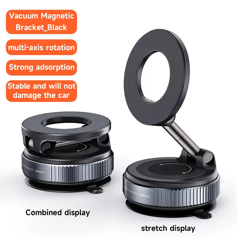 2025 Vacuum Double Side Magnetic Suction Cup Holder Foldable Kitchen Lazy Phone Bracket Car Holder For iPhone Xiaomi Smartphone