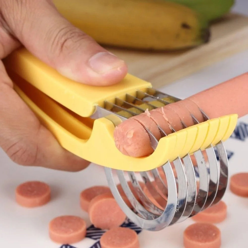 Eco-friendly Banana Slicer Cutter:Premium Plastic Kitchen Tool for Fruits&Vegetables-Ideal for Slicing, Cutting Cucumbers & More