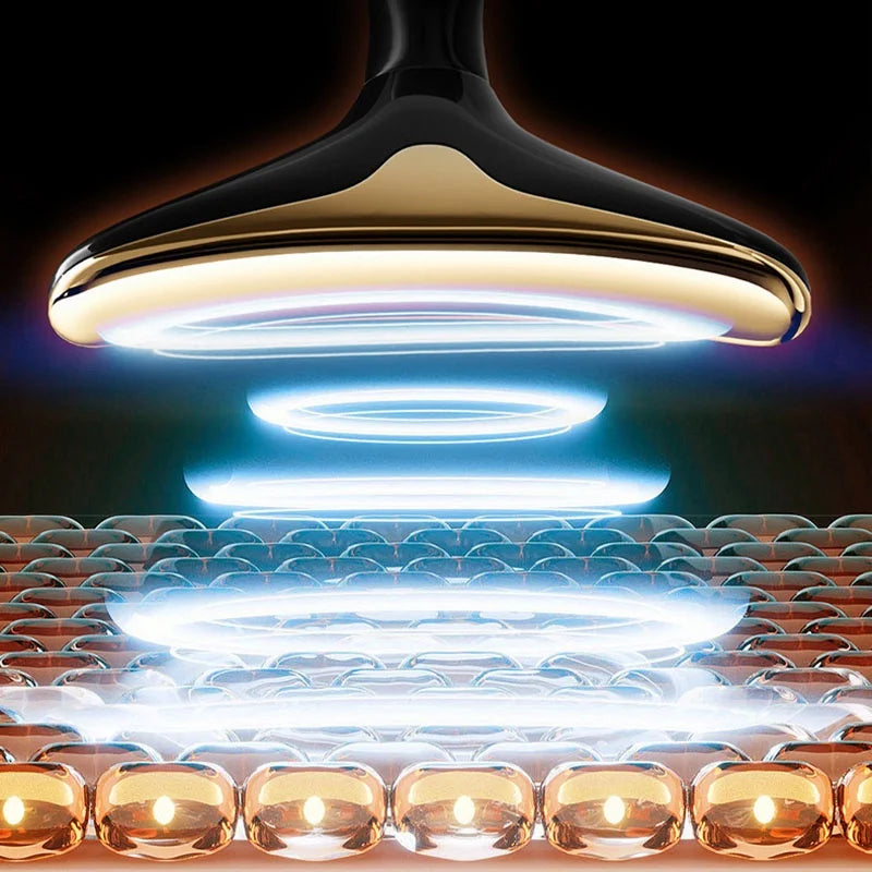 अनुहार उठाउने उपकरण घाँटी अनुहार आँखा मालिस परिचयकर्ता माइक्रोकरेन्ट छाला कायाकल्प एन्टी एजिंग ब्यूटी उपकरण फेस मालिसर 