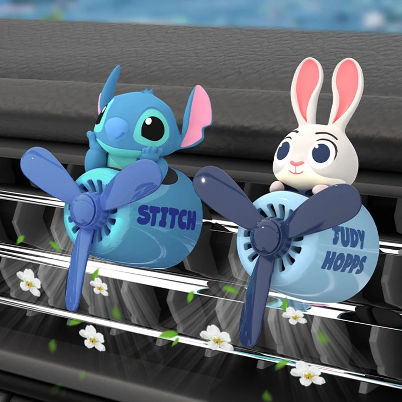 Cute Stitch Airplane Car Air Freshener Vent Clip Diffuser for Auto Cartoon Lotso Car Air Vent Freshener Aromatherapy Diffuser