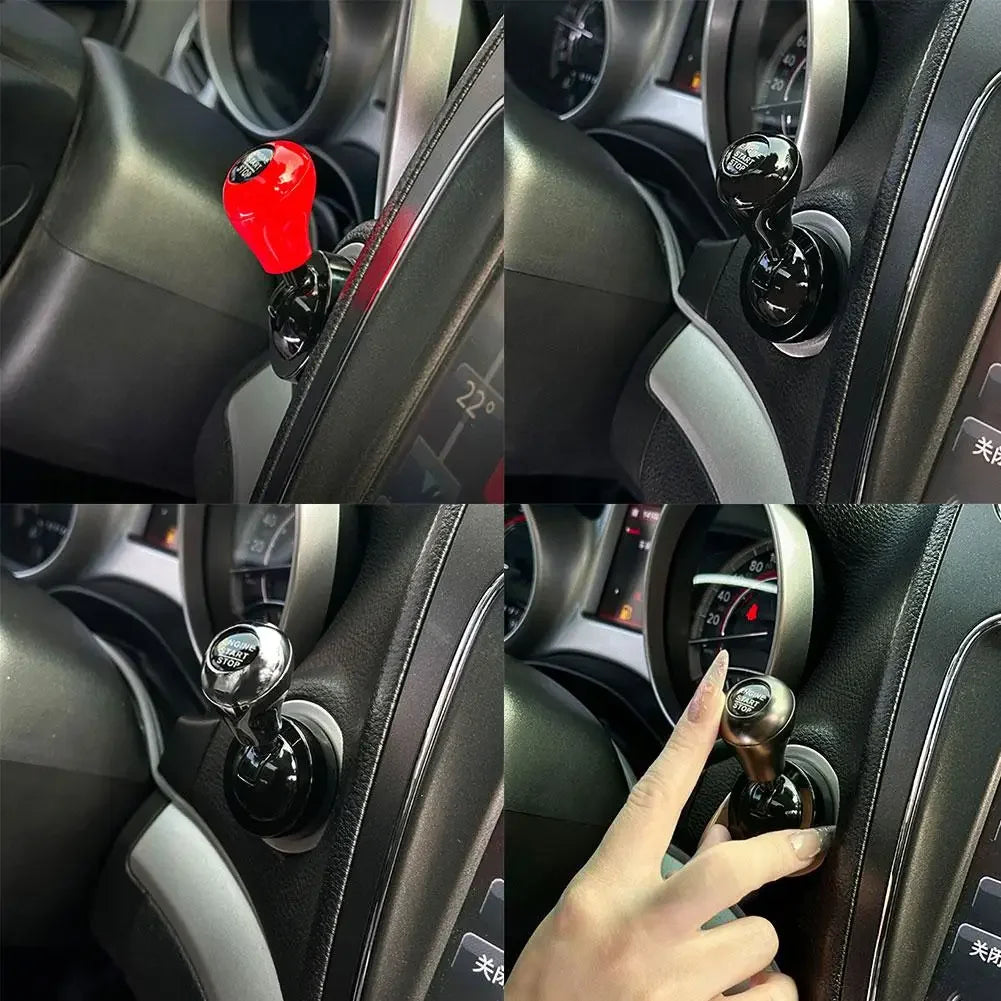  Car One-Touch Start Button with Push-to-Start Rocker Rocker Decor One-Touch Car Accessories accessor Lever Start Push Int H4W2