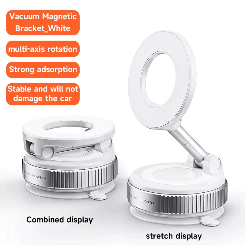 2025 Vacuum Double Side Magnetic Suction Cup Holder Foldable Kitchen Lazy Phone Bracket Car Holder For iPhone Xiaomi Smartphone