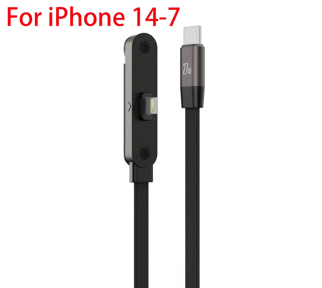 240W Type-C To Type C Cable Elbow Fast Charging Data Cable Foldable Stand Phone Holder For iPhone 17/16/15 For Samsung Charger