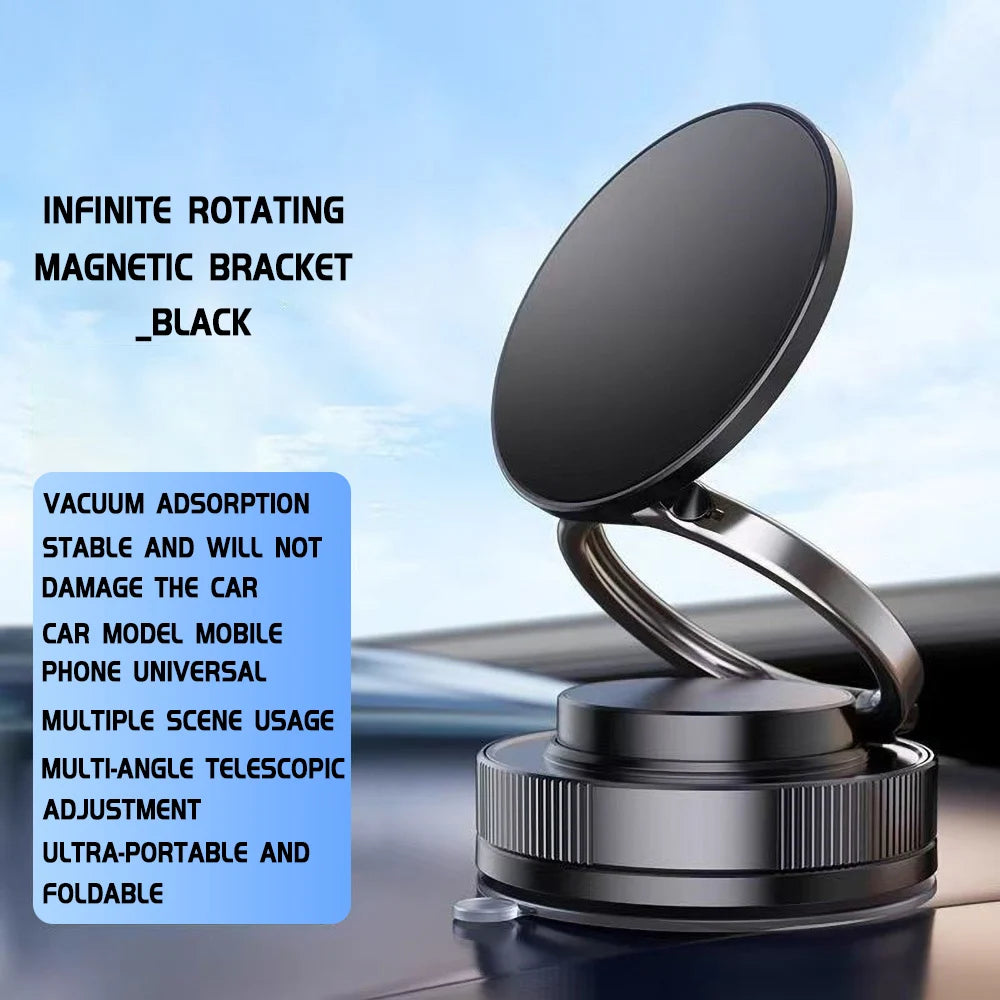 2025 Vacuum Double Side Magnetic Suction Cup Holder Foldable Kitchen Lazy Phone Bracket Car Holder For iPhone Xiaomi Smartphone