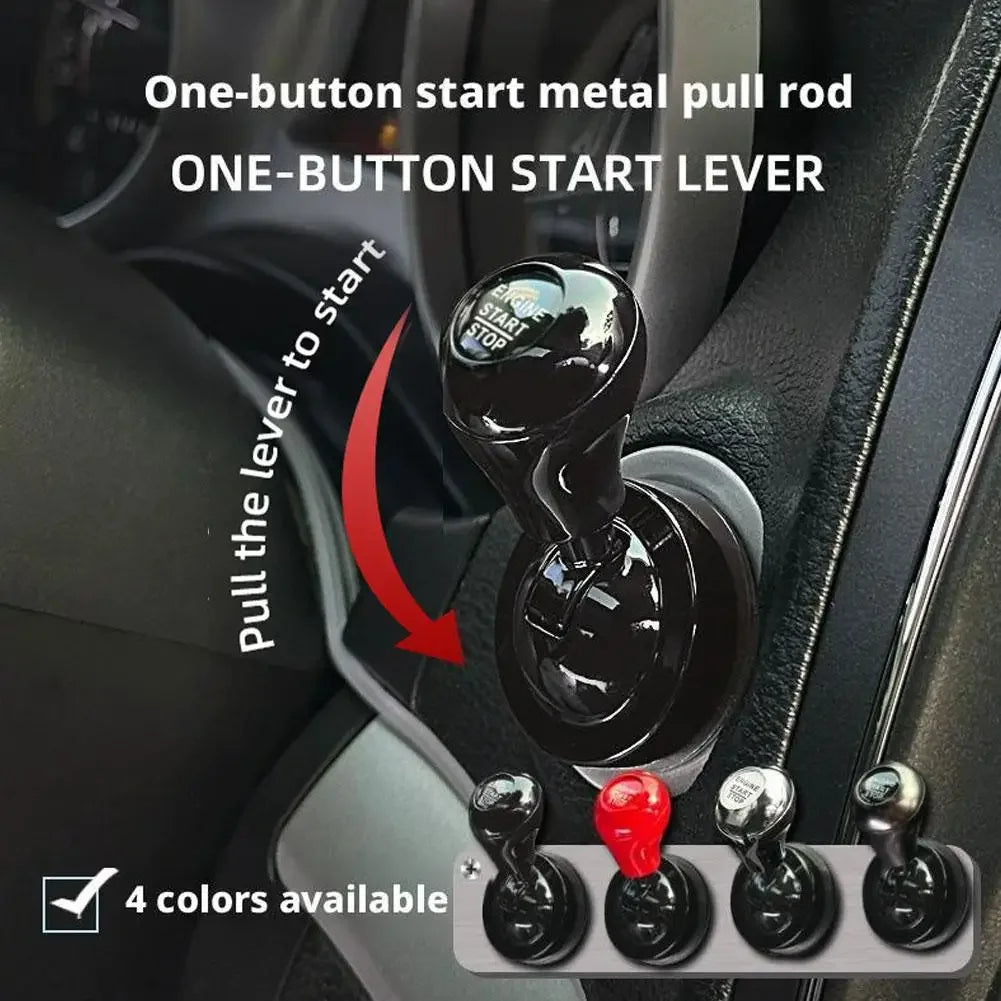  Car One-Touch Start Button with Push-to-Start Rocker Rocker Decor One-Touch Car Accessories accessor Lever Start Push Int H4W2