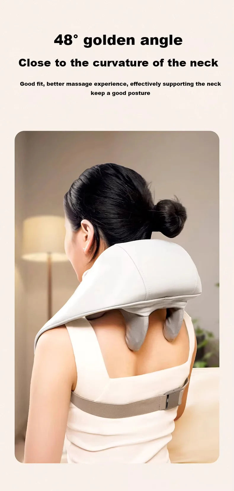 OGAMACRIUS घाँटी र काँधको मालिस गर्ने ट्रापेजियस मांसपेशी घुँडा तताउने इलेक्ट्रिक वायरलेस होम अफिस मालिस गर्ने