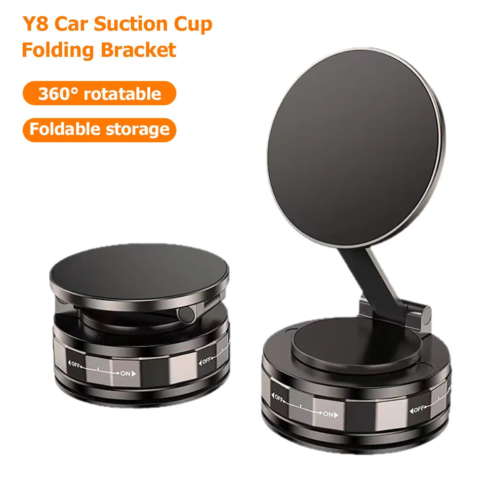 2025 Vacuum Double Side Magnetic Suction Cup Holder Foldable Kitchen Lazy Phone Bracket Car Holder For iPhone Xiaomi Smartphone