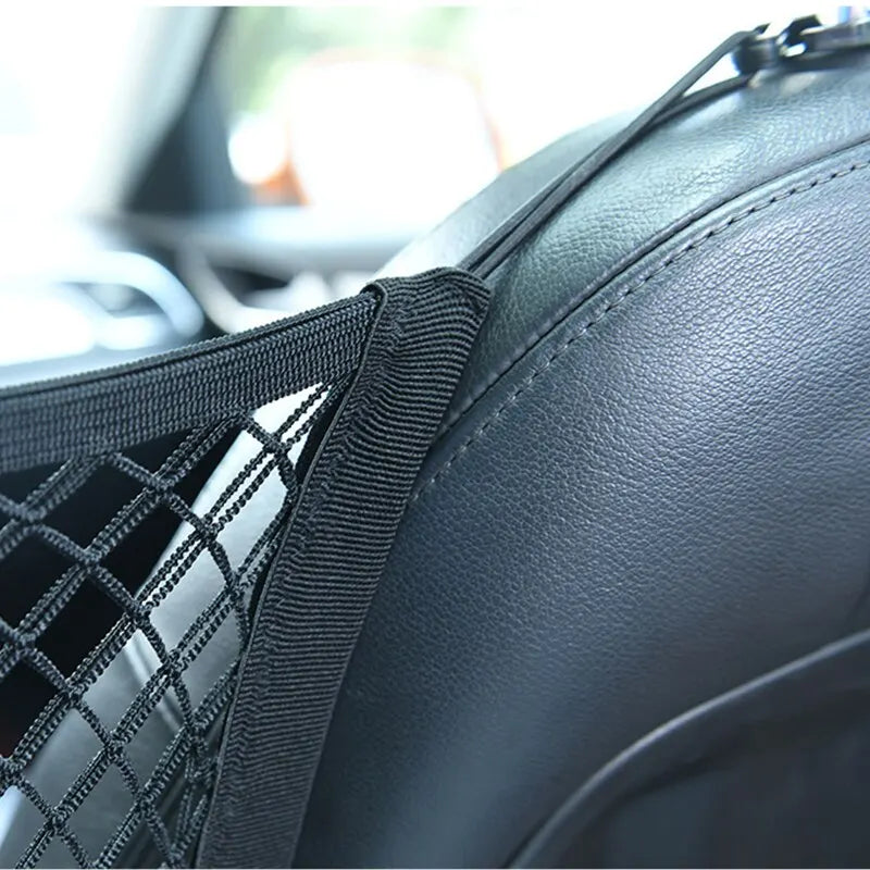 Car Storage Net Bag Between Seats Car Divider Child Safety Net Pet Barrier Elastic Expandable Mesh Bag Car Interior Accessorie