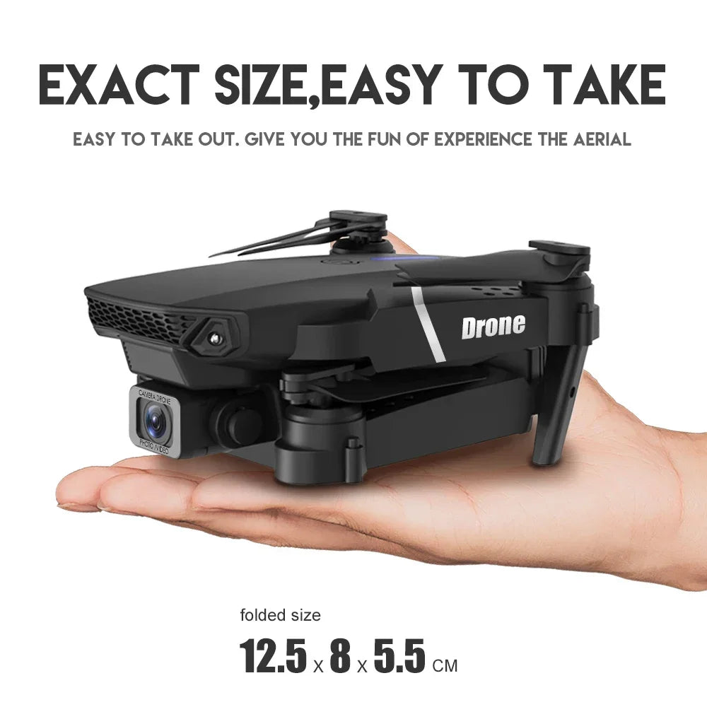 KBDFA २०२३ नयाँ E88 Pro WIFI FPV ड्रोन वाइड एंगल HD 4K 1080P क्यामेरा उचाइ होल्ड RC फोल्डेबल क्वाडकोप्टर ड्रोन हेलिकप्टर खेलौना उपहार