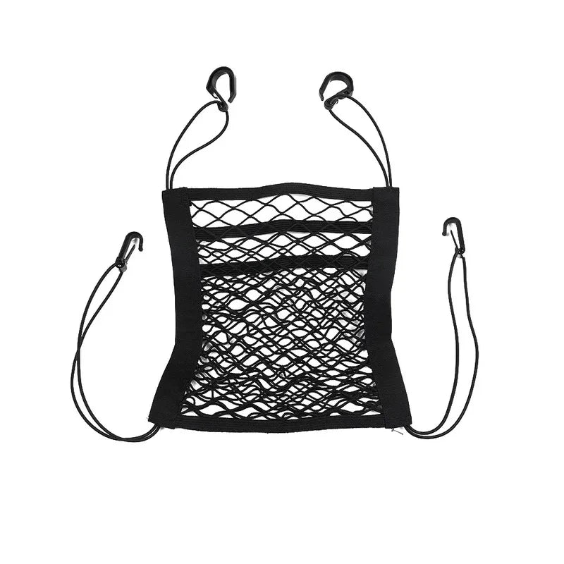 Car Storage Net Bag Between Seats Car Divider Child Safety Net Pet Barrier Elastic Expandable Mesh Bag Car Interior Accessorie