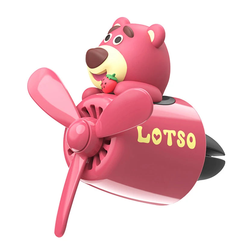 Cute Stitch Airplane Car Air Freshener Vent Clip Diffuser for Auto Cartoon Lotso Car Air Vent Freshener Aromatherapy Diffuser