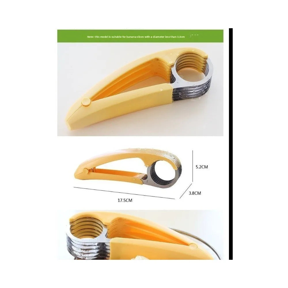 Eco-friendly Banana Slicer Cutter:Premium Plastic Kitchen Tool for Fruits&Vegetables-Ideal for Slicing, Cutting Cucumbers & More