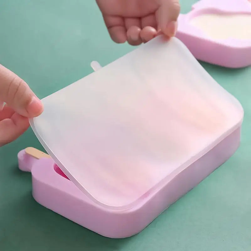 Homemade Ice Cream Molds Homemade Pop Maker Freezer Trays Reusable Silicone Ice Cream Stick Moulds For Pudding Lollipop Jelly